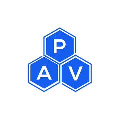 PAV letter logo design on black background. PAV  creative initials letter logo concept. PAV letter design.