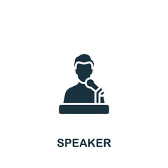 Speaker icon. Monochrome simple icon for templates, web design and infographics