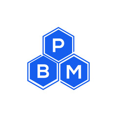 PBM letter logo design on black background. PBM  creative initials letter logo concept. PBM letter design.