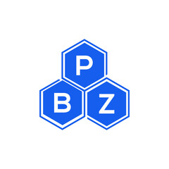 PBZ letter logo design on black background. PBZ  creative initials letter logo concept. PBZ letter design.