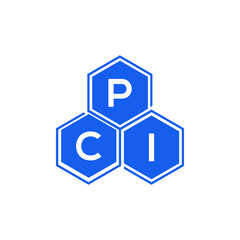 PCI letter logo design on White background. PCI creative initials letter logo concept. PCI letter design. 
