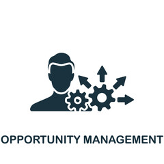 Opportunity Management icon. Monochrome simple icon for templates, web design and infographics