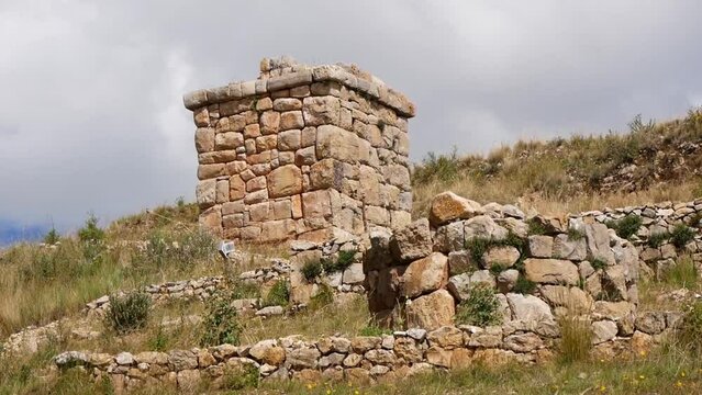 Ancient Indian Stone Cult Building Of Square Shape