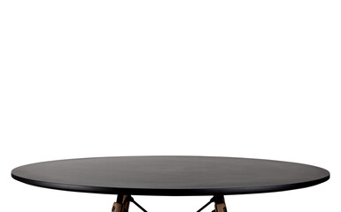 Black circle table isolated on white background. cut out with Clipping PathsBlack circle table...