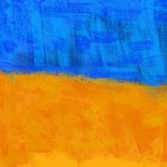 Yellow and blue colors of the Ukrainian flag. No war. illustration