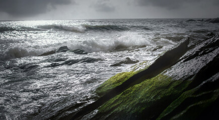 Beautiful shot of seascape at sunrise.