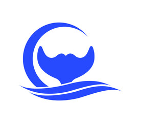 Obraz premium whale tail business logo 