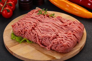 Raw turkey minced meat