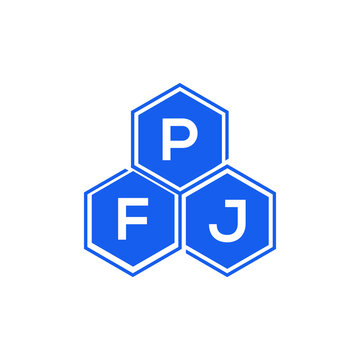 PFJ letter logo design on White background. PFJ creative initials letter logo concept. PFJ letter design. 