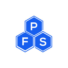 PFS letter logo design on White background. PFS creative initials letter logo concept. PFS letter design. 