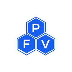 PFV letter logo design on White background. PFV creative initials letter logo concept. PFV letter design. 