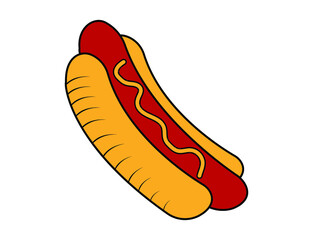 hot dog on white background