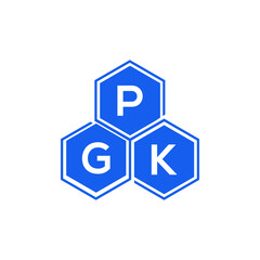 PGK letter logo design on White background. PGK creative initials letter logo concept. PGK letter design. 