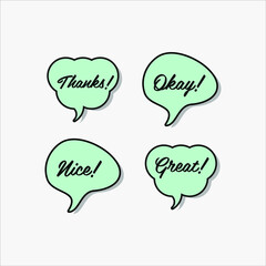 Feminine bubble speech doodle vector