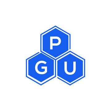 PGU letter logo design on White background. PGU creative initials letter logo concept. PGU letter design. 