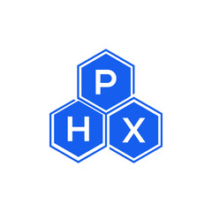 PHX letter logo design on White background. PHX creative initials letter logo concept. PHX letter design. 