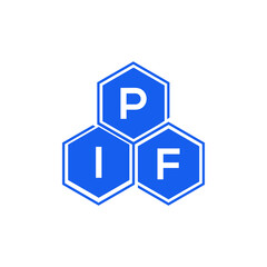 PIF letter logo design on White background. PIF creative initials letter logo concept. PIF letter design. 