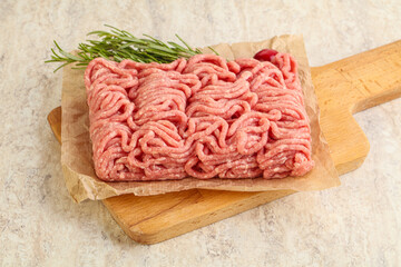 Raw beef minced meat for cooking