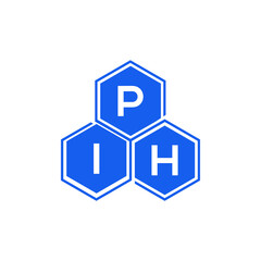 PIH letter logo design on White background. PIH creative initials letter logo concept. PIH letter design. 