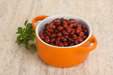 Red kidney bean in the bowl