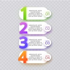 Business Infographic template. Design with numbers 4 options or steps, template design of vector format