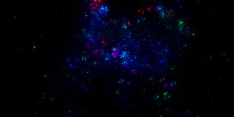 Banner Star field background . Starry outer space background texture . Colorful Starry Night Sky Outer Space background. 3D illustration
