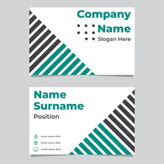 flat abstract geometric business card template