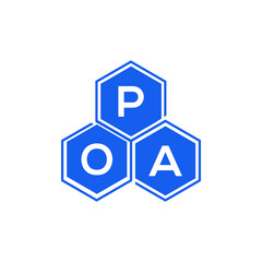 Obraz premium POA letter logo design on black background. POA creative initials letter logo concept. POA letter design. 