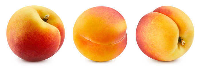 Peach isolated on white background