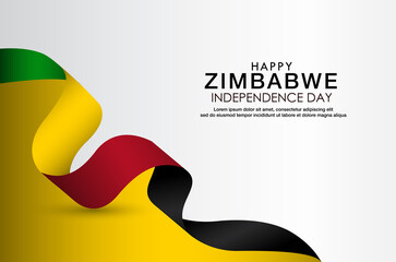Happy Zimbabwe Independence Day Celebration Vector Template Design Illustration