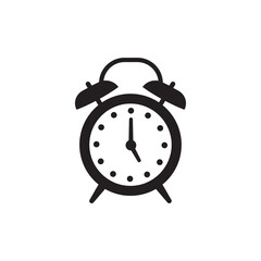 Alarm clock icon design template vector isolated illustration