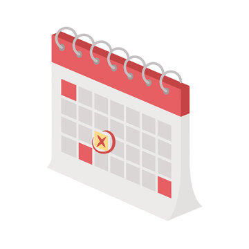 Calendar Reminder Isometric