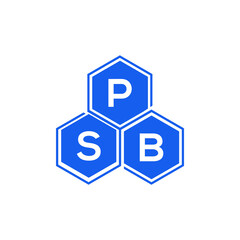 PSB letter logo design on White background. PSB creative initials letter logo concept. PSB letter design. 