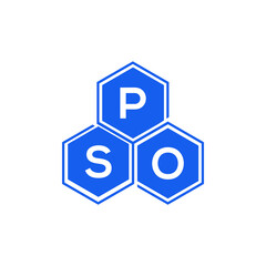 PSO letter logo design on White background. PSO creative initials letter logo concept. PSO letter design. 