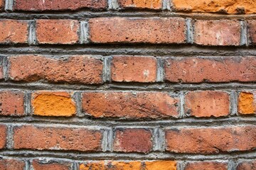 evocative close-up image of the surface of an orange brick 

