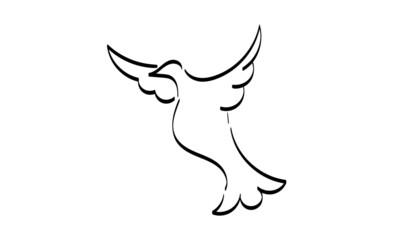 Obraz premium Holy Spirit Line Art Design for print or use as poster, card, flyer, Tattoo or T Shirt