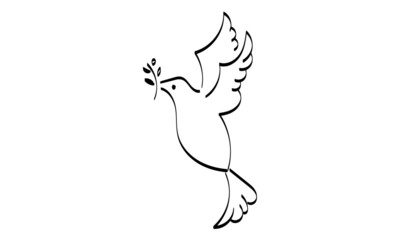 Holy Spirit Line Art Design for print or use as poster, card, flyer, Tattoo or T Shirt