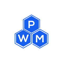 PWM letter logo design on White background. PWM creative initials letter logo concept. PWM letter design. 