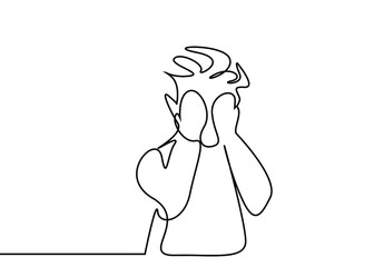 A little boy who closes his eyes intimidating. boy closing his eyes for birthday surprise