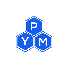 PYM letter logo design on White background. PYM creative initials letter logo concept. PYM letter design. 