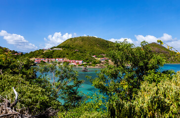 Bay of Marigot, Terre-de-Haut, Iles des Saintes, Les Saintes, Guadeloupe, Lesser Antilles, Caribbean.