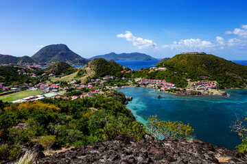 Bay of Marigot, Terre-de-Haut, Iles des Saintes, Les Saintes, Guadeloupe, Lesser Antilles,...