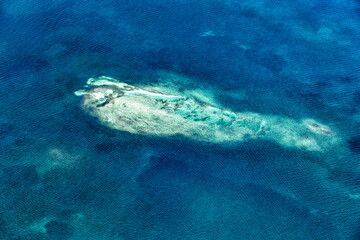 Aerial view of Grand Cul de Sac Marin, Basse-Terre, Guadeloupe, Lesser Antilles, Caribbean.