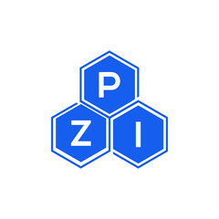 Obraz premium PZI letter logo design on White background. PZI creative initials letter logo concept. PZI letter design. 