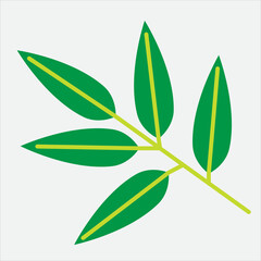 simplicity floral leaf drawing flat design.