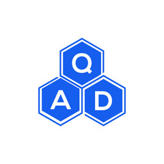 QAD letter logo design on White background. QAD creative initials letter logo concept. QAD letter design. 