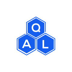 QAL letter logo design on black background. QAL  creative initials letter logo concept. QAL letter design.
