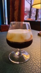 a cup of coffee at a cafe