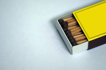 Matches box on white background