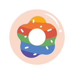 donut with lgtbi flag